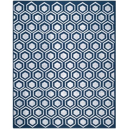 Safavieh Kilim Hand Woven Flat Weave Rectangle Rug- Navy- 4 x 6 ft. KLM629B-4